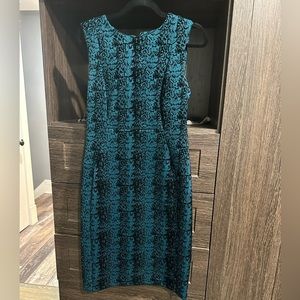 Calvin Klein Teal and Black Dress